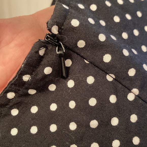 SO real so right polka dotted springy cotton midi skirt Sz 15 - Picture 4 of 4